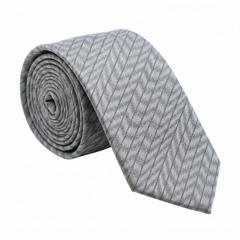 Emporio Armani Silk Gray Abstract Tie Made Italy